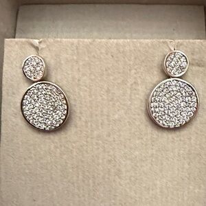 Elegant Silver Crystal Stud Earrings